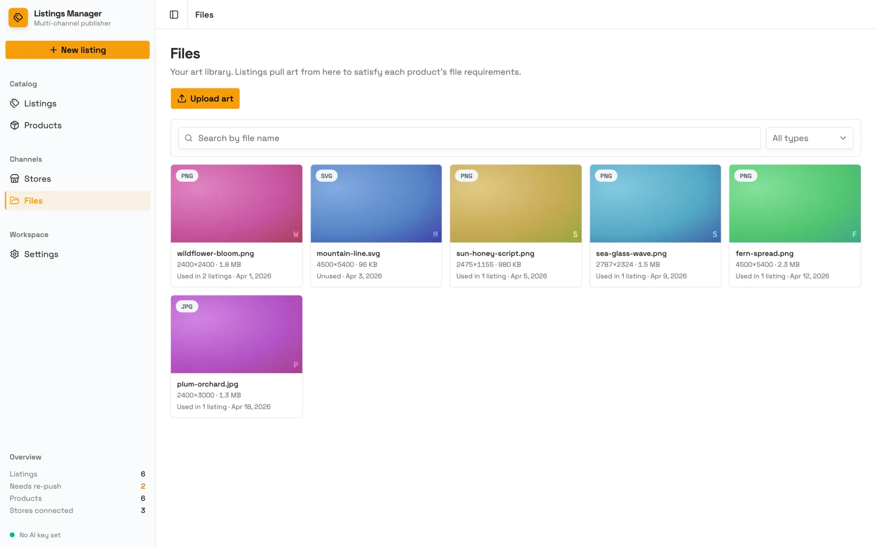 Art files library