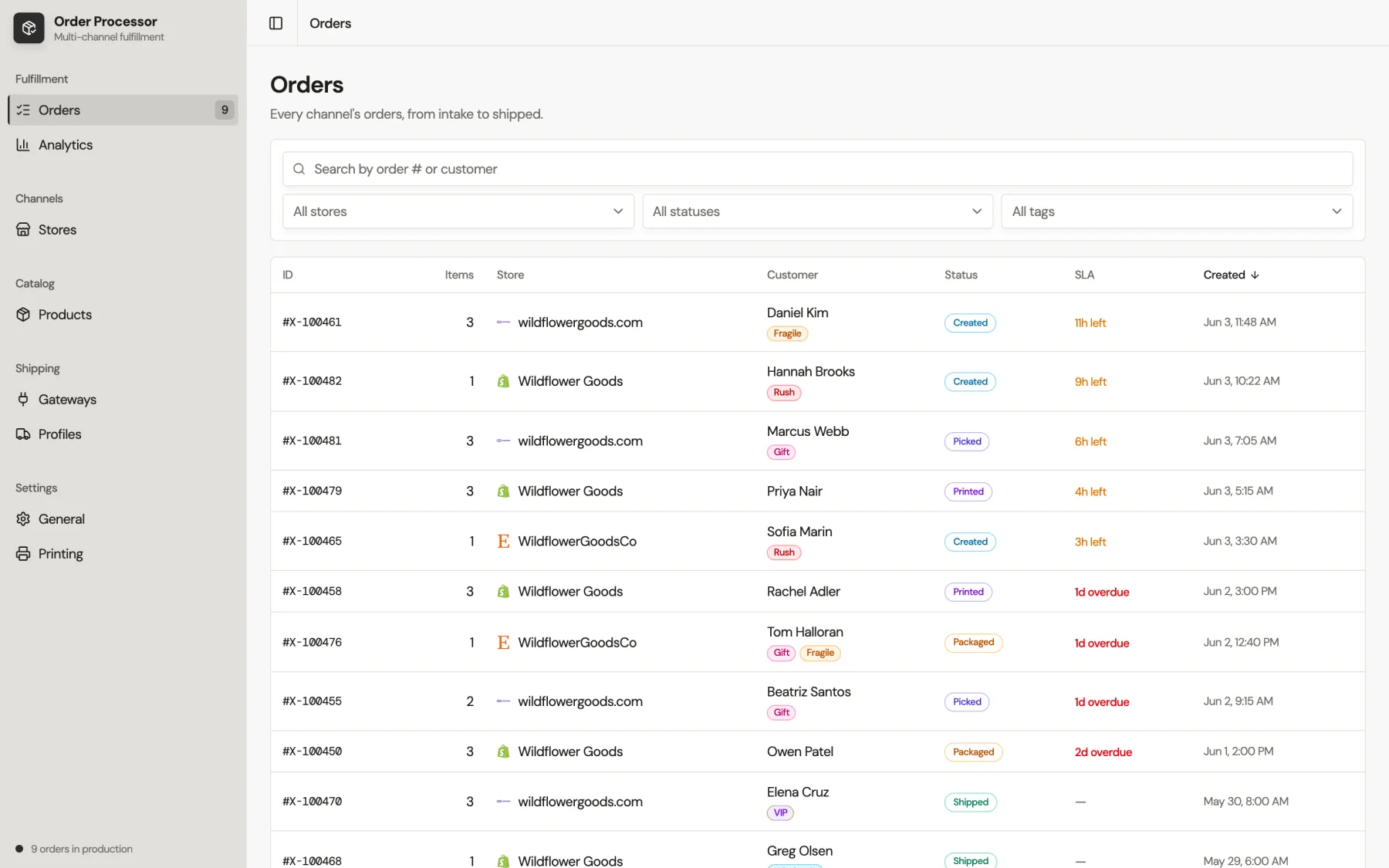 Order Management System preview